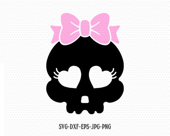 Download Cute Skull Girl Halloween Svg Cute Love Sugar Skull Svg Etsy