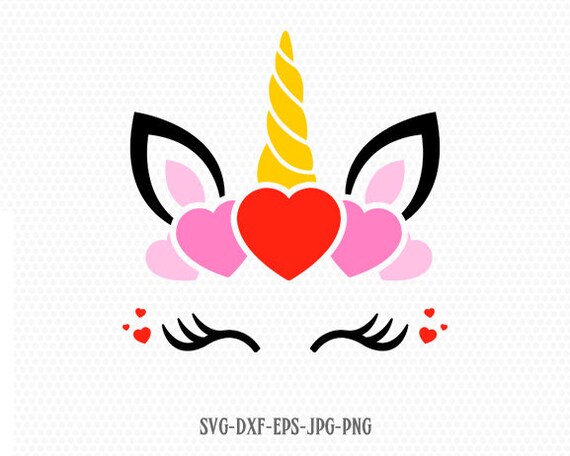 Download Valentines Day Unicorn Svg Unicorn Eyelashes Svg Love Etsy PSD Mockup Templates