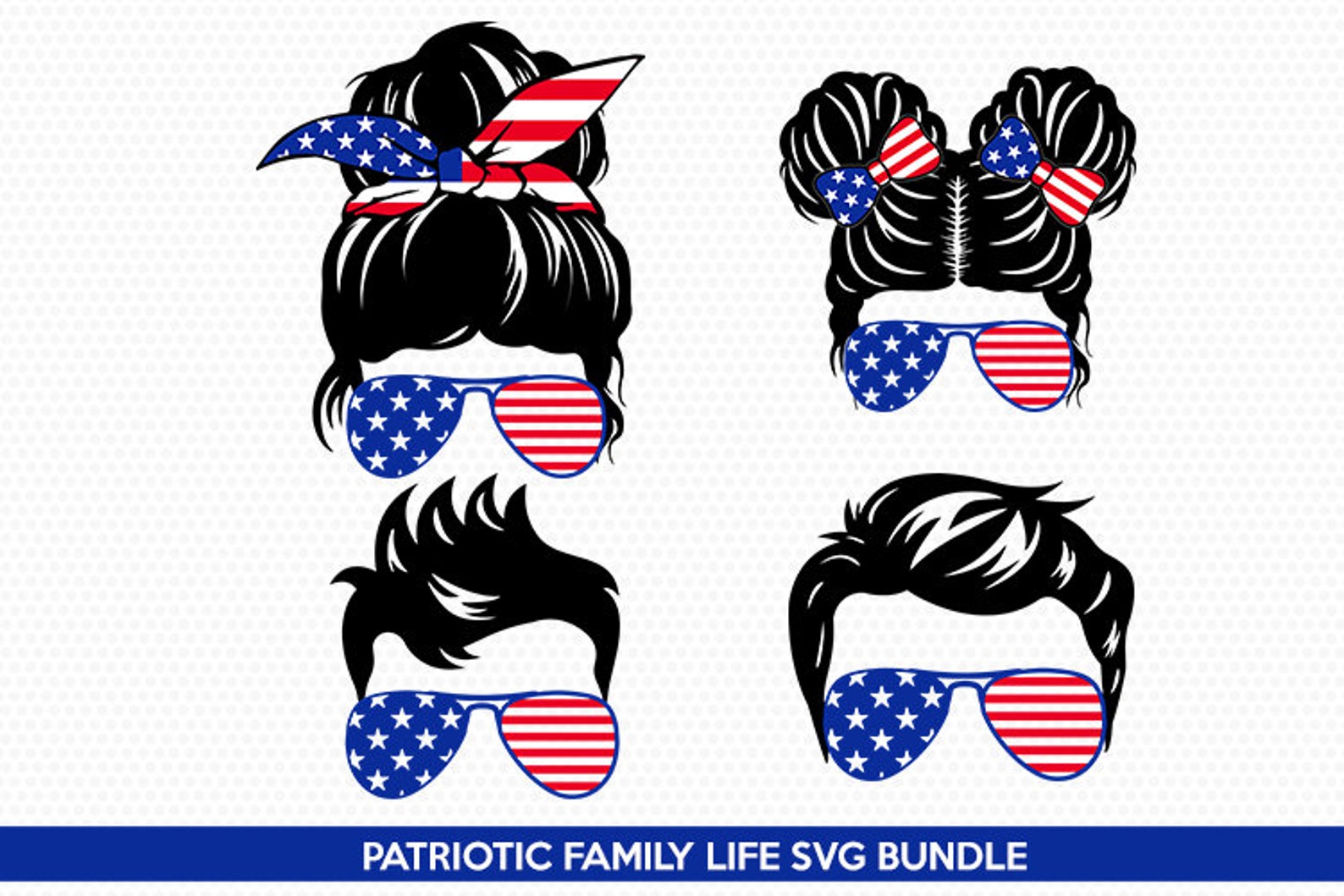 Download 4th of july patriotic Family Life SVG Messy Bun SVG Mom | Etsy