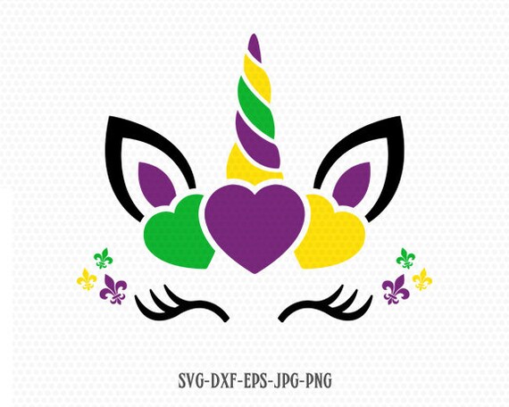 Mardi Gras Unicorn Svg Unicorn Svg Unicorn Clipart Etsy
