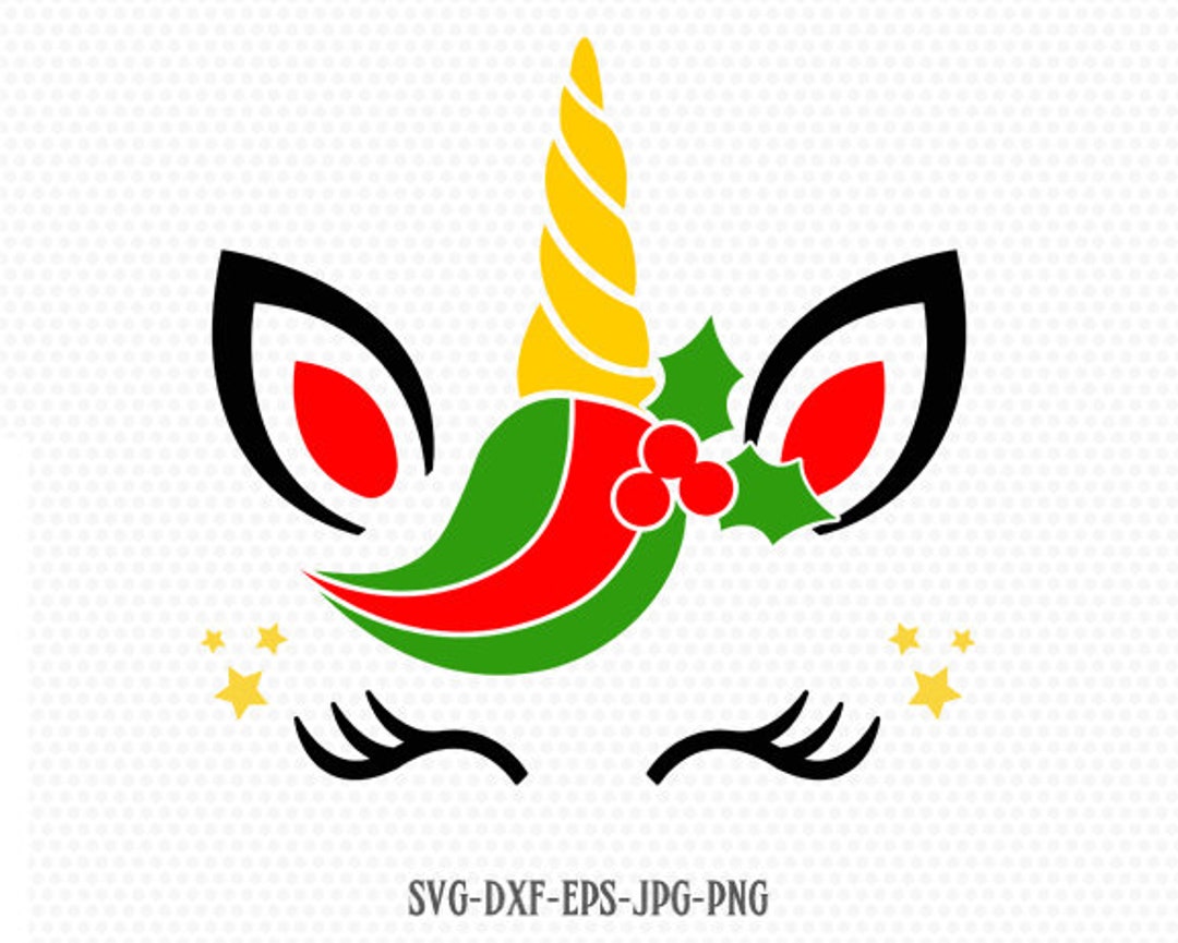 Christmas Unicorn Svg Unicorn Svg Unicorn Eyelashes Unicorn - Etsy