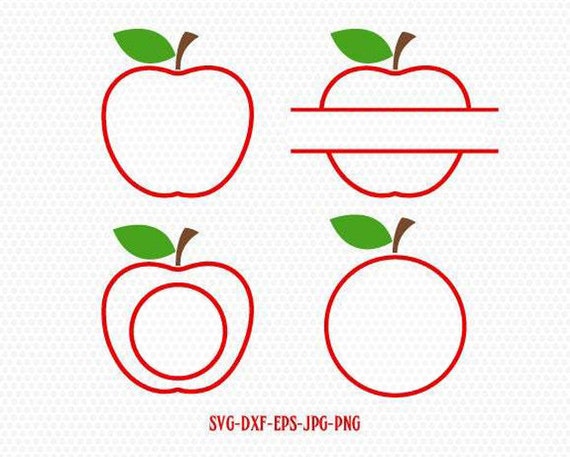 Download Apple Monogram Svg Teacher Svg Apple Svg Teacher Monogram Svg School Svg Split Apple Svg For Cricut Silhouette Cameo Svg Jpg Png Dxf