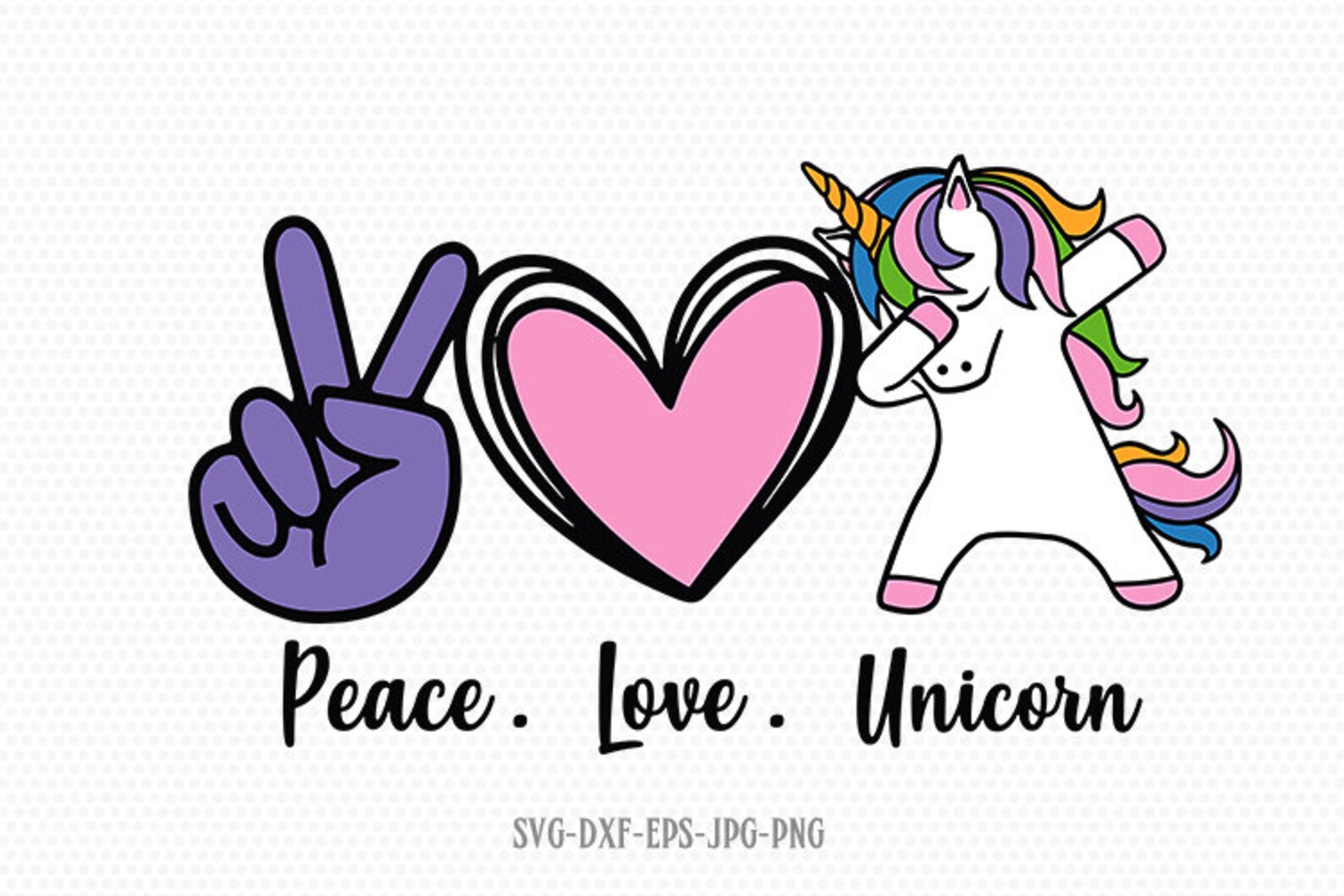 Download Peace love unicorn svg unicorn dabbing svg unicorn birthday | Etsy