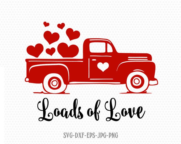 Download Loads of love svg Valentines vintage Truck svg valentine ...