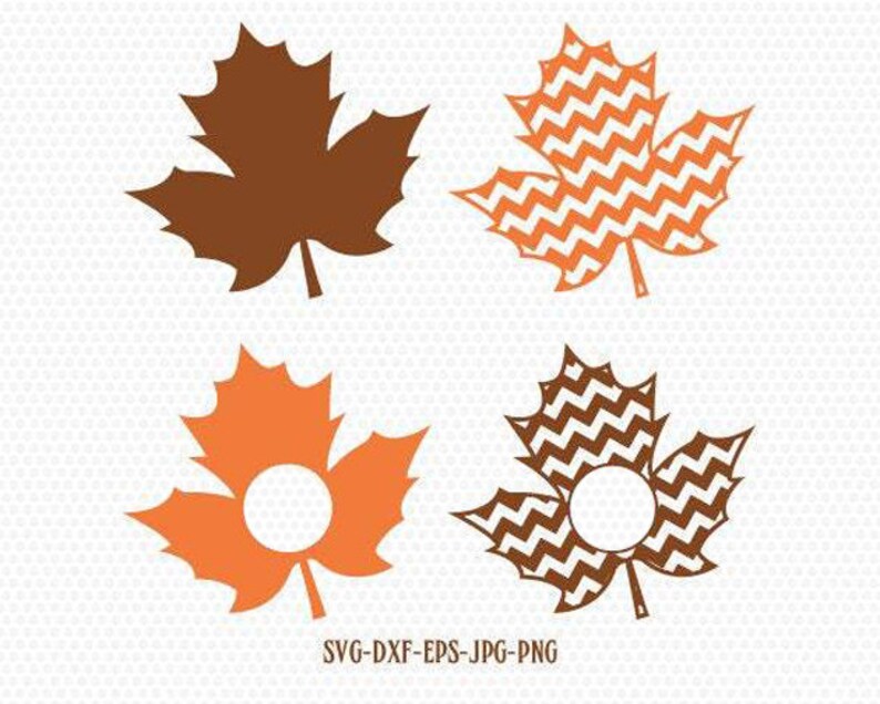 Fall Leaf Monogram frames SVG Thanksgiving leaf Svg Maple ...