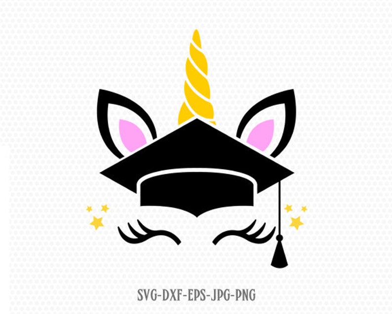 Download Unicorn svg unicorn eyelashes unicorn graduation svg | Etsy
