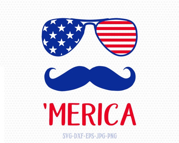 Merica Svg Fourth Of July Svg 4th Of July Sunglasses Etsy