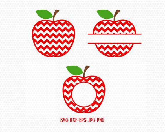 Teacher Svg Apple Svg Apple Monogram Svg Teacher Monogram Etsy