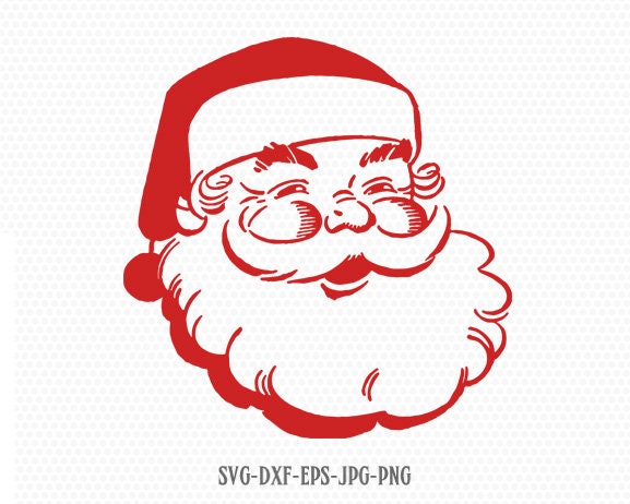 Retro santa svg Santa Claus svg Christmas SVG Santa SVG | Etsy