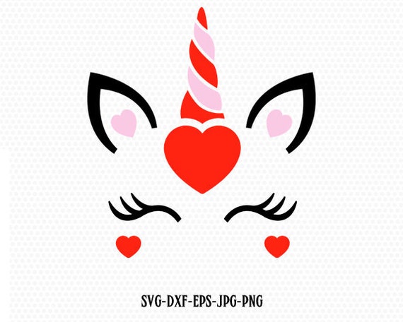 Download Cute valentines day unicorn svg unicorn eyelashes svg Love ...