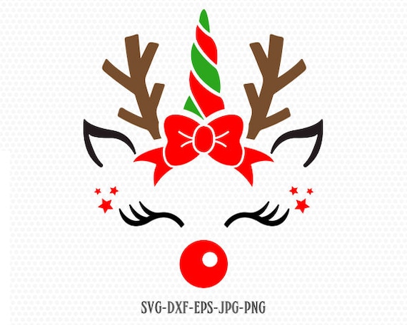 Download Unicorn Svg Christmas Unicorn Svg Reindeer Svg Christmas Etsy