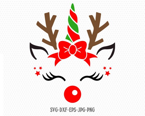 Unicorn svg, Christmas unicorn svg, Reindeer SVG, Christmas SVG Cutti…