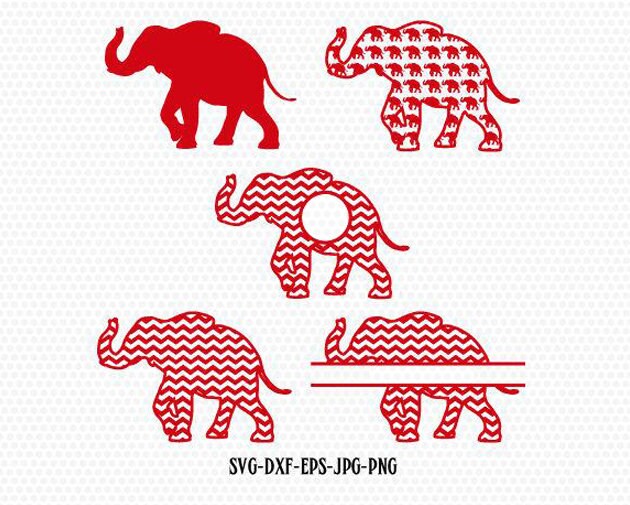 Download Elephant Monogram Frames Svg Elephant Svg Cricut Files Frame Etsy