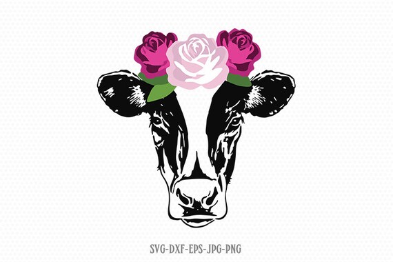 Download Heifer Cow Head With Svg Sublimation Svg Not Today Heifer Etsy