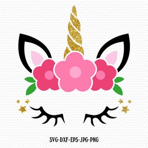 Download Unicorn Svg Unicorn Head Svg Unicorn Flower Svg Cute Etsy 3D SVG Files Ideas | SVG, Paper Crafts, SVG File