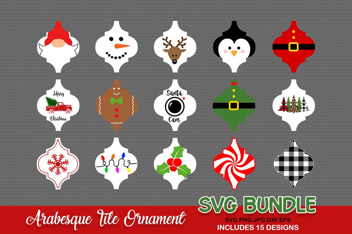 Ornament SVG, Arabesque Tile svg, christmas ornament svg, christmas a…