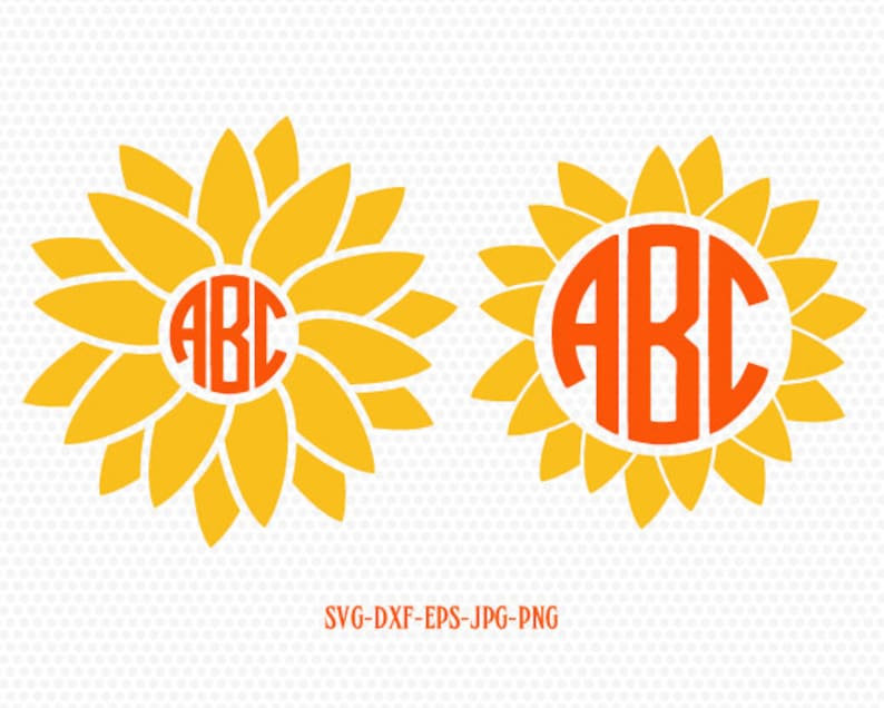 Free Free 308 Silhouette Sunflower Monogram Frame Svg Sunflower Svg SVG PNG EPS DXF File