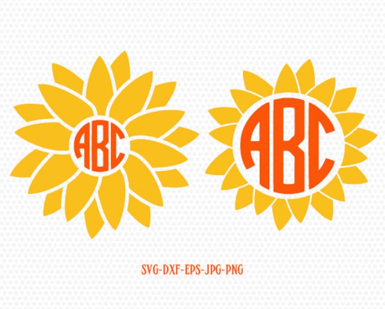 Download Sunflower SVG Sunflower Monogram SVG summer monogram ...