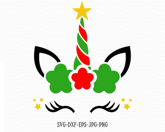Download Christmas unicorn svg unicorn svg unicorn eyelashes holy ...