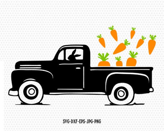 Download Easter Vintage Truck Svg Easter Old Truck Easter Carrots Etsy