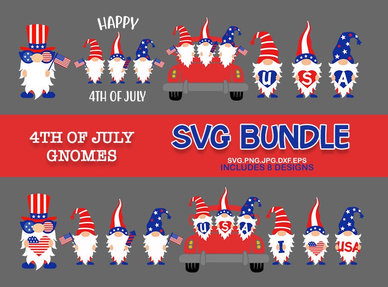 Download 4th of July Gnomes svg 4th of july Bundle svg Patriotic | Etsy