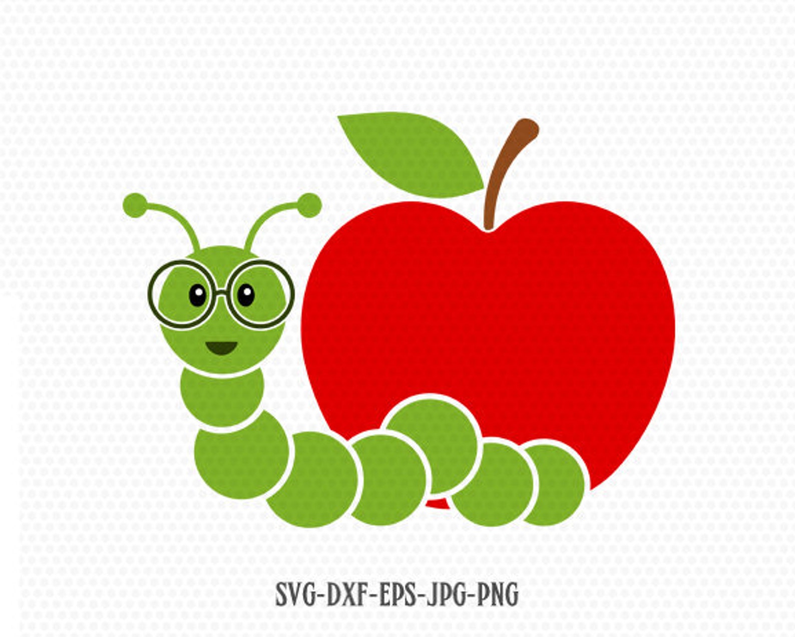 Аппликация яблоко с гусеницей для детей