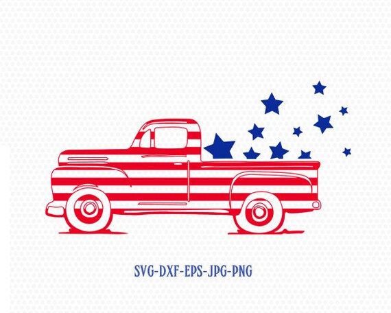 Download Patriotic vintage old truck svg Fourth of July SVG 4th of ...