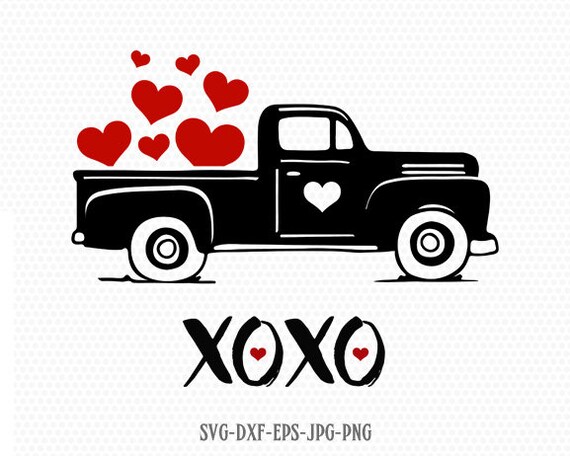 Download Valentines vintage Truck svg xoxo svg Valentine SVG | Etsy