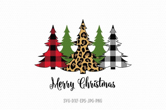Download Christmas Trees Svg Leopard Print Svg Christmas Sublimation Etsy