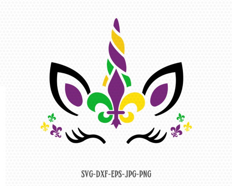 Mardi Gras unicorn svg Unicorn Svg Unicorn clipart | Etsy