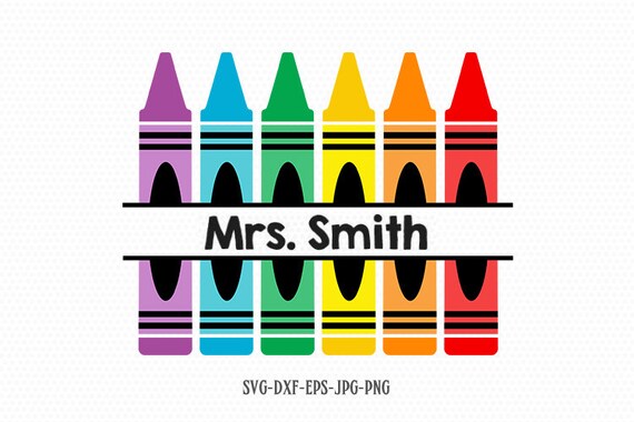 Download Crayon monogram svgTeacher SVG back to school svg Pencil | Etsy