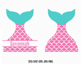 Mermaid Tail SVG Mermaid Scales SVG Mermaid monogram frame SVG Svg file, for Cricut download svg jpg png dxf Silhouette