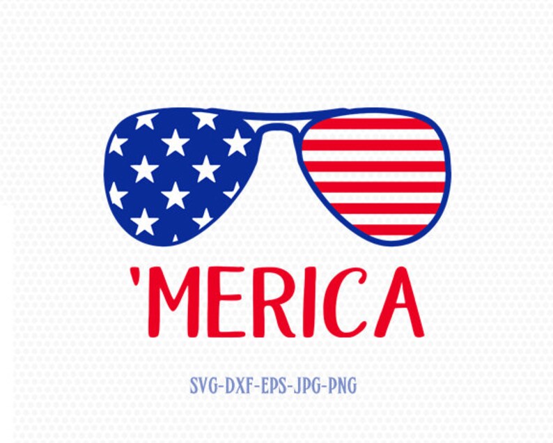 Download Merica sunglasses SVG Fourth of July SVG 4th of July | Etsy