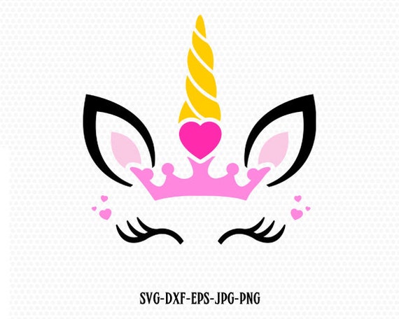 Valentines day unicorn svg unicorn princess crown svg | Etsy