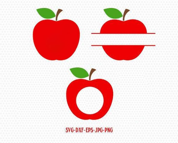 Download Apple Monogram Svg Teacher Svg Apple Svg Teacher Monogram Svg School Svg Split Apple Svg For Cricut Silhouette Cameo Svg Jpg Png Dxf