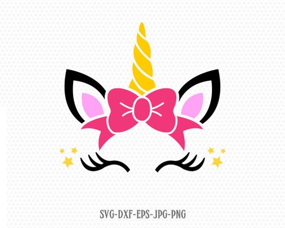 Download Unicorn Svg Unicorn Eyelashes Unicorn With Girl Bow Unicorn Etsy PSD Mockup Templates