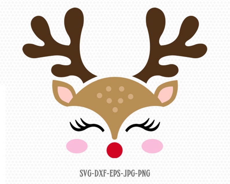 Cute Reindeer SVG, Reindeer Face, Christmas svg, Girl Reindeer ,Christmas.....