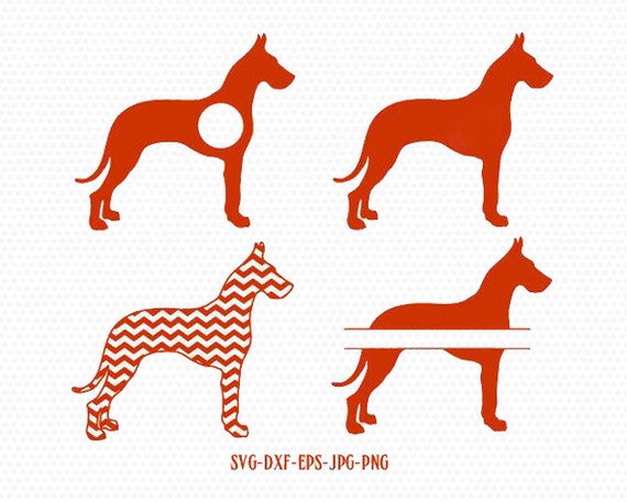Download Great Dane Monogram Frames Svg Great Dane Svg Dog Breed Etsy