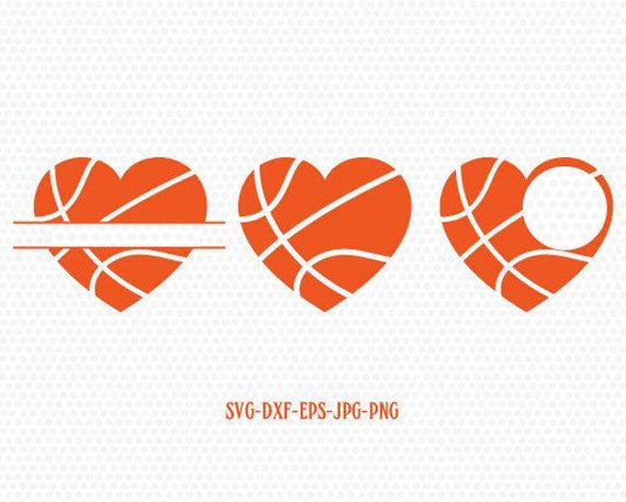 Download Basketball Heart Monogram Frames Basketball Svg Basketball Etsy