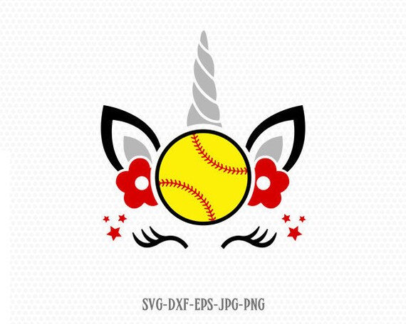 Download Unicorn svg unicorn eyelashes Unicorn softball svg unicorn ...