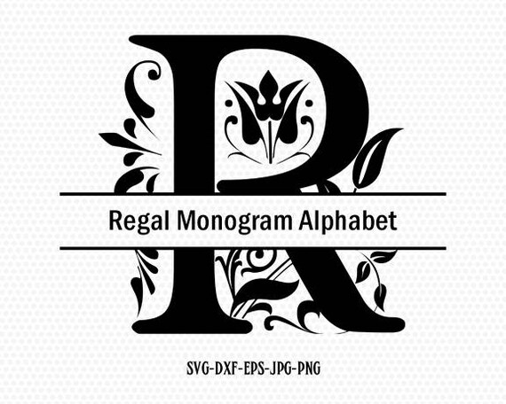 Download Split Regal Monogram Font SVG Collection Split Monogram | Etsy