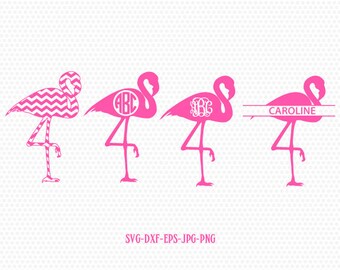 Flamingo monogram frame-Flamingo svg, pink Flamingo Monogram svg, Bird svg, summer,frame clipart Cricut download svg jpg png dxf Silhouette