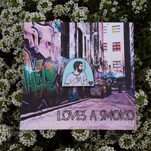 LOVES A SMOKO Soft Enamel Lapel Pin