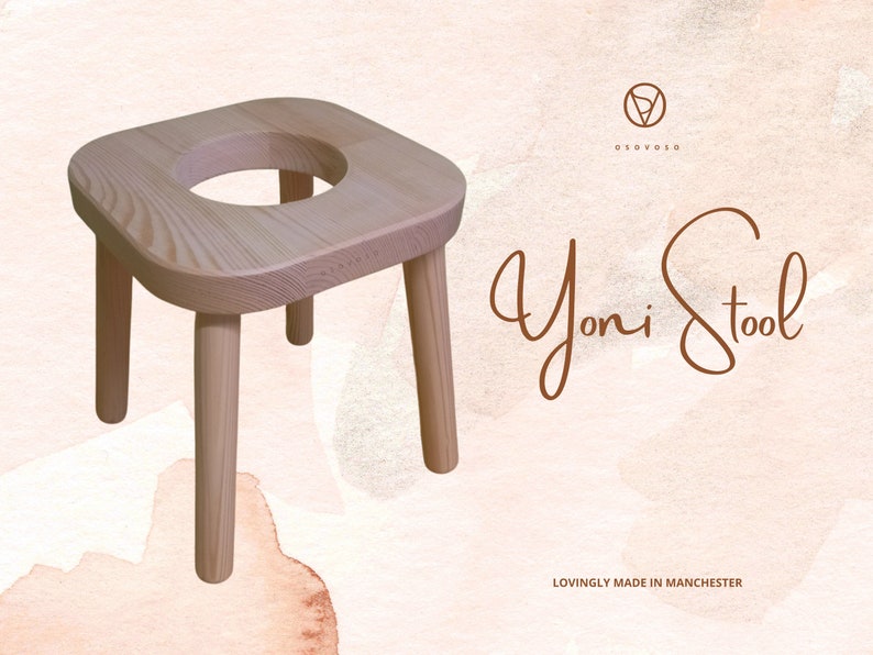 Wooden Yoni Steaming Stool for Sacred Rituals and Ceremonies FREE UK