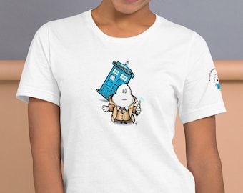 The Cupcake and The Police Box - Unisex T-shirt - Fan Art