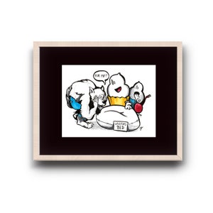 Werewolf Gets A New Dog Bed - A Cupcake Original Illustration - Wall Art