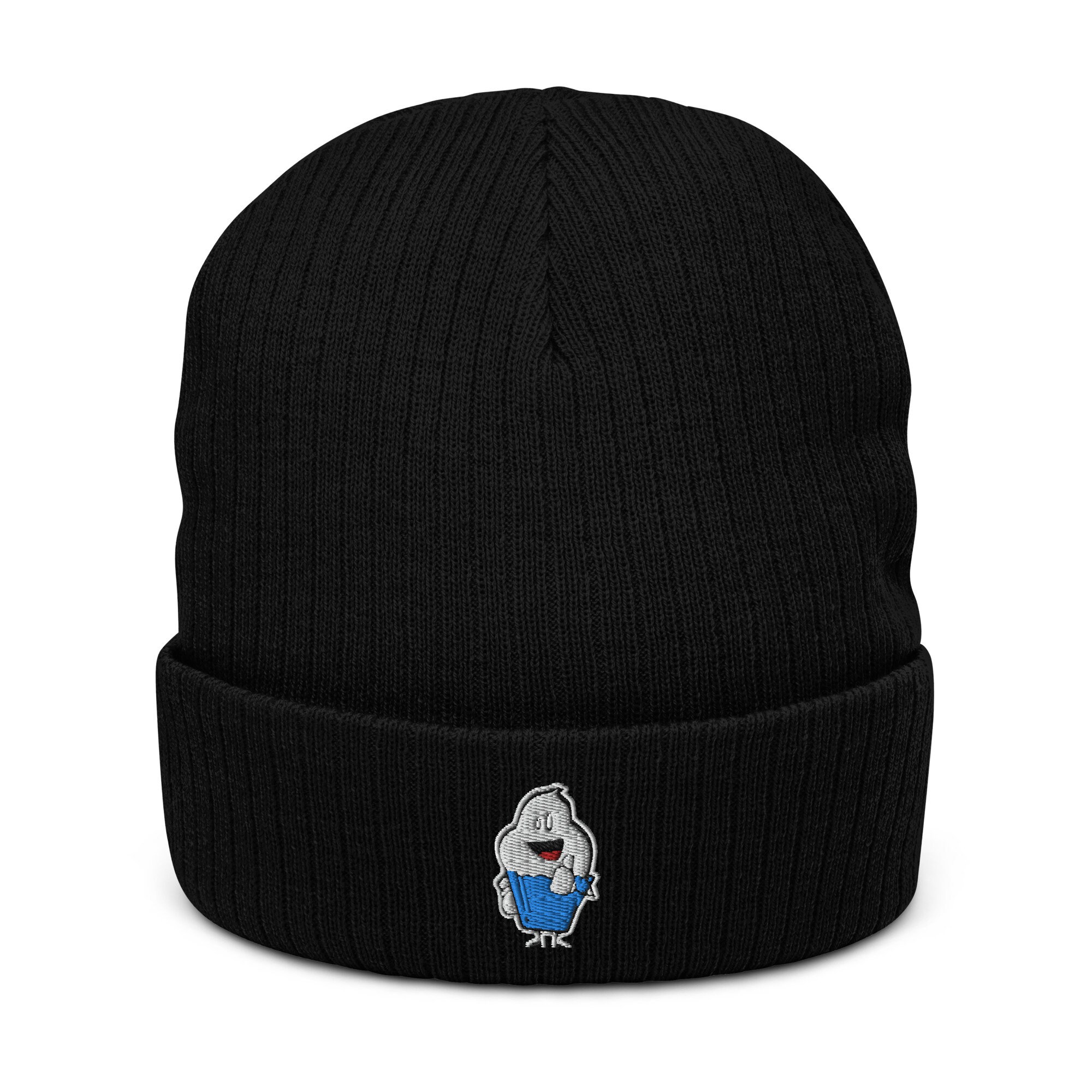 Ribbed knit Inspirational Thumbs Up Cupcake beanie