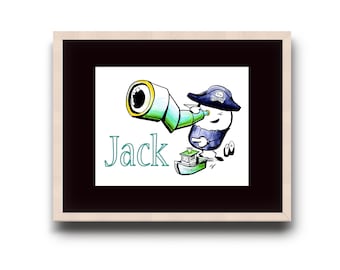 Series 1 - Jack the Pirate - Cartoon Cupcake - Original Illustration - Wall Art