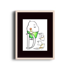 Serie 1 - D wie für Draw - Cartoon Cupcake Illustrierte Wandkunst