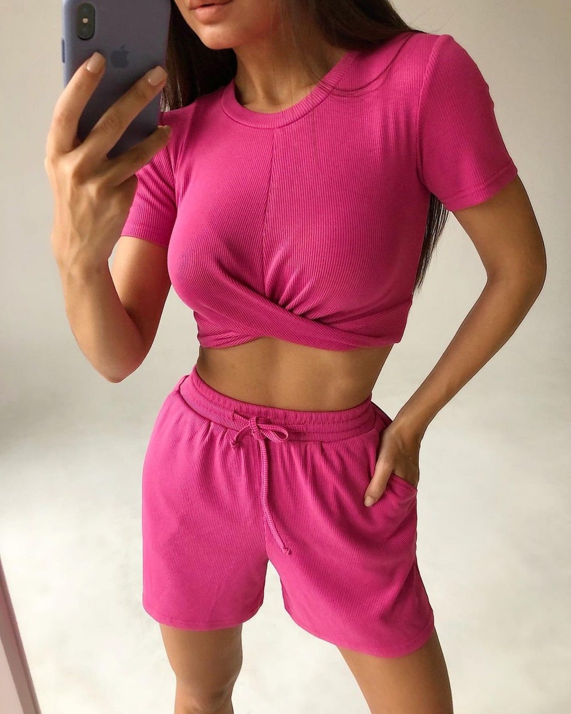 gym king ribbed lounge set